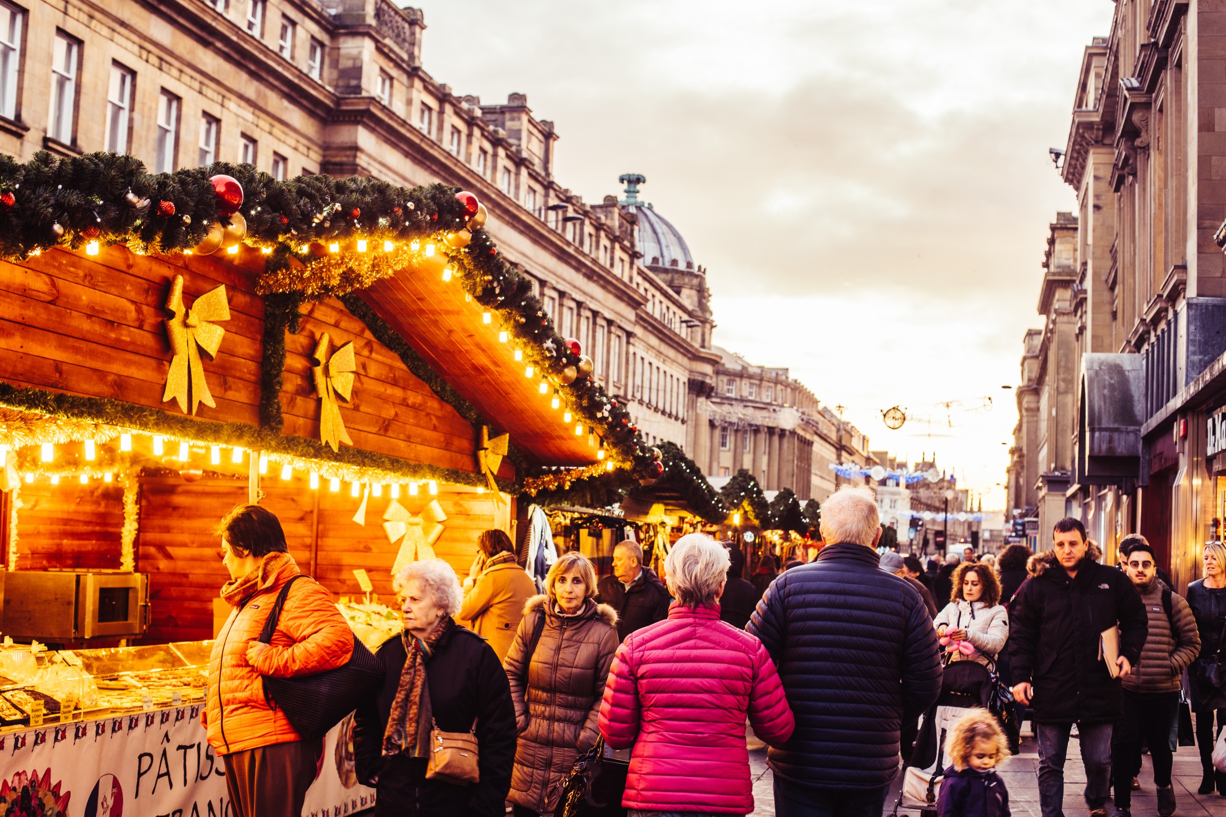 Newcastle's Christmas Markets during the day